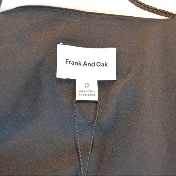 Frank & Oak Black Short Sleeve Wrap Dress, Size XS - Picture 3 of 8
